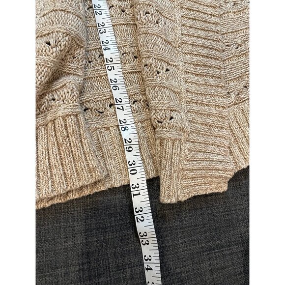 Eddie Bauer Long Open Waterfall Brown Sleeveless Cardigan Sweater - Picture 10 of 10